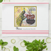 Keukenhanddoek - Etiket van pacockratten (Gevouwen)