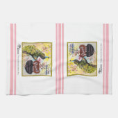 Keukenhanddoek - Etiket van pacockratten (Horizontaal)