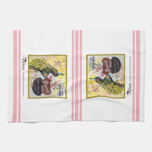 Keukenhanddoek - Etiket van pacockratten (Horizontaal)