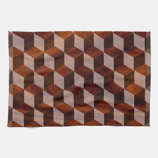 Keukenhanddoek - Faux Inleghout (Horizontaal)