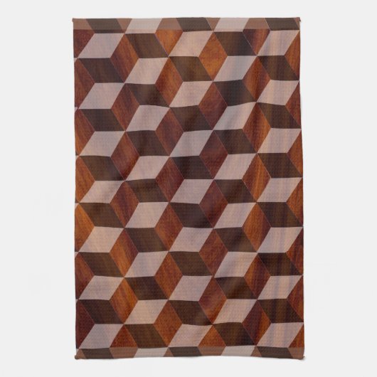 Keukenhanddoek - Faux Inleghout (Verticaal)