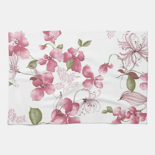Keukenhanddoek/Floral Theedoek (Horizontaal)
