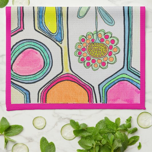 KEUKENHANDDOEK "FLORAL WHISPERS" (Gevouwen)