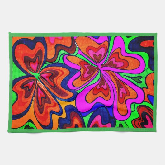 KEUKENHANDDOEK "FLOWER POWER" (Horizontaal)