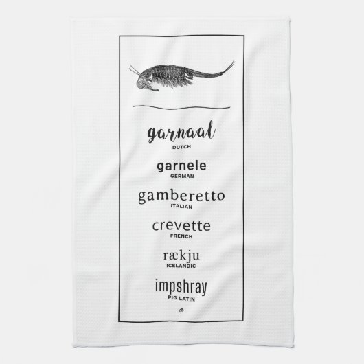 keukenhanddoek | Garnaal (Verticaal)