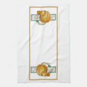 Keukenhanddoek - Geef Dank | Waterverf Pompoenen (Verticaal)