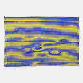 Keukenhanddoek - Geel en blauw - Stripes (Horizontaal)