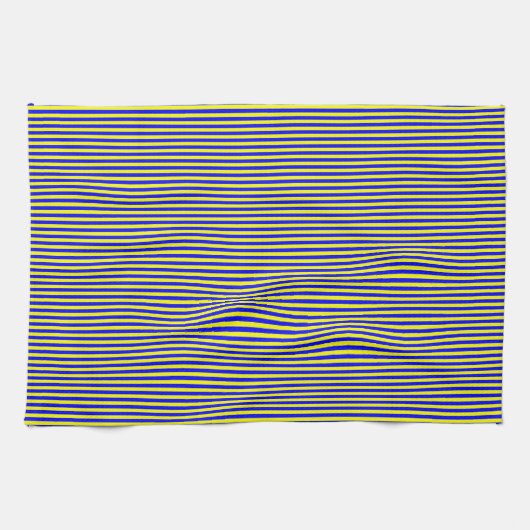 Keukenhanddoek - Geel en blauw - Stripes (Horizontaal)