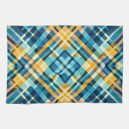 Keukenhanddoek Geel Geruit Design