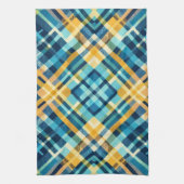 Keukenhanddoek Geel Geruit Design (Verticaal)