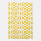 Keukenhanddoek - Gele bloemen (Verticaal)