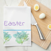 Keukenhanddoek Gelukkige Paaslelies (Quarter Fold)