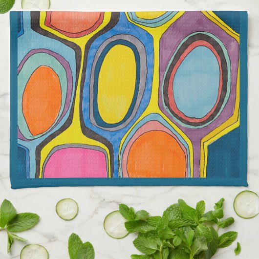 KEUKENHANDDOEK "GEO COLOR" (Gevouwen)