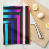 Keukenhanddoek - Gestreepte optische illusie (Quarter Fold)