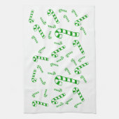 Keukenhanddoek - groene snoepkanen (Verticaal)