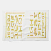 Keukenhanddoek "Hanukkah-Light Eat Spin Repeat" (Horizontaal)