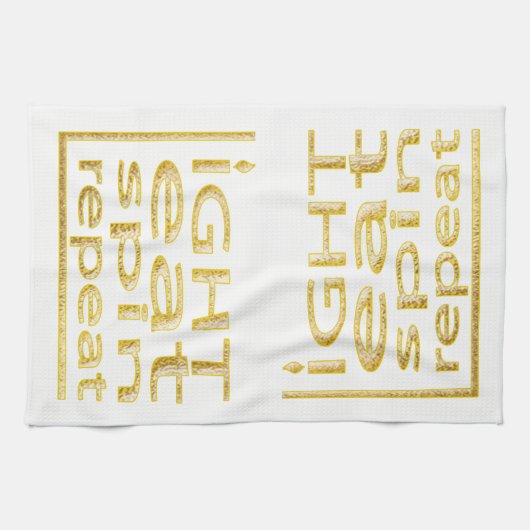 Keukenhanddoek "Hanukkah-Light Eat Spin Repeat" (Horizontaal)