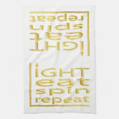 Keukenhanddoek "Hanukkah-Light Eat Spin Repeat" (Verticaal)