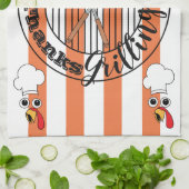 Keukenhanddoek "Happy BedanktGrilling" (Gevouwen)