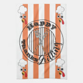 Keukenhanddoek "Happy BedanktGrilling" (Verticaal)