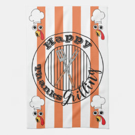 Keukenhanddoek "Happy BedanktGrilling"