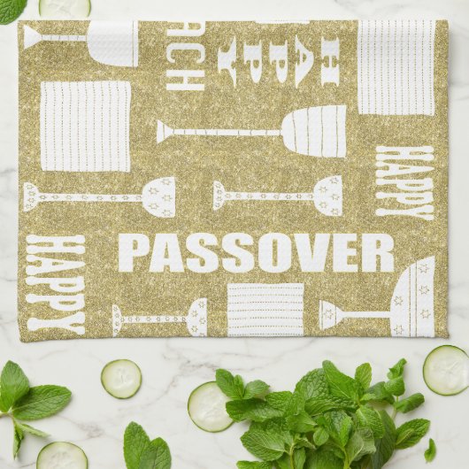 Keukenhanddoek "Happy Pesach/Pesach" (Gevouwen)