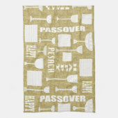 Keukenhanddoek "Happy Pesach/Pesach" (Verticaal)