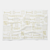 Keukenhanddoek "Happy Pesach Woorden " (Horizontaal)