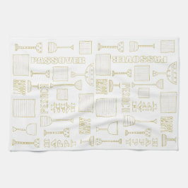 Keukenhanddoek "Happy Pesach Woorden "