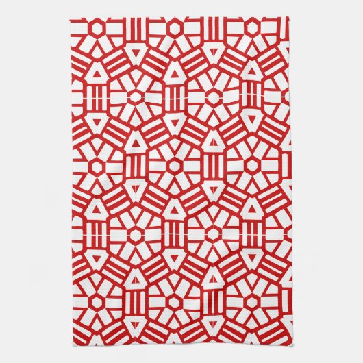 Keukenhanddoek - Hexagon en Bars (Verticaal)