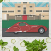 Keukenhanddoek in de stijl van Art Deco - Luchthav (Gevouwen)