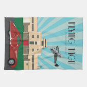 Keukenhanddoek in de stijl van Art Deco - Luchthav (Horizontaal)