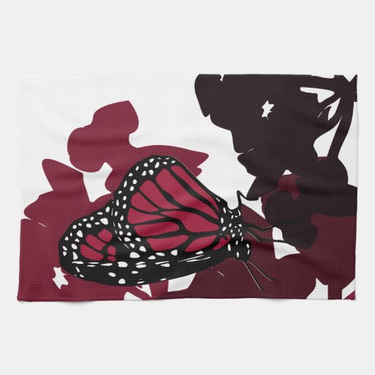 Keukenhanddoek - Jester Red Monarch Butterfly (Horizontaal)