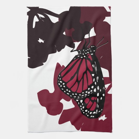 Keukenhanddoek - Jester Red Monarch Butterfly (Verticaal)