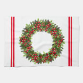 Keukenhanddoek-kerstBerry Wreath Theedoek (Horizontaal)