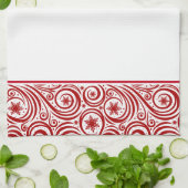 Keukenhanddoek-Kerstmis Sneeuwvlokken Theedoek (Gevouwen)