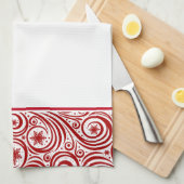 Keukenhanddoek-Kerstmis Sneeuwvlokken Theedoek (Quarter Fold)