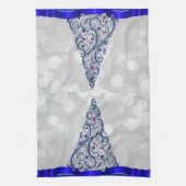 Keukenhanddoek - Kobalt-wervelkolom (Verticaal)