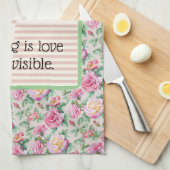 keukenhanddoek. Koken is liefde zichtbaar gemaakt. Theedoek (Quarter Fold)