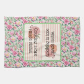 keukenhanddoek. Koken is liefde zichtbaar gemaakt. Theedoek (Horizontaal)