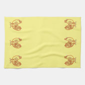 Keukenhanddoek - Koperwierkippen (Horizontaal)