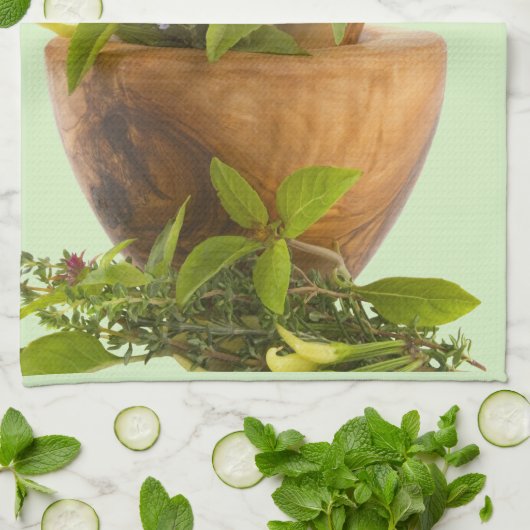 Keukenhanddoek — Kruiden (Gevouwen)