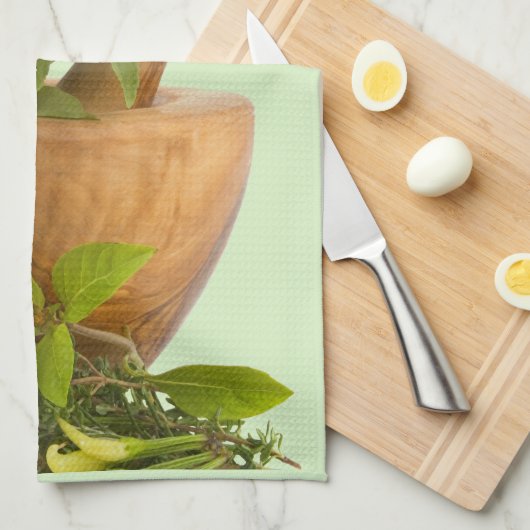 Keukenhanddoek — Kruiden (Quarter Fold)