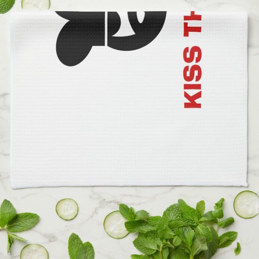 Keukenhanddoek | Kus de kok (Gevouwen)