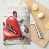 Keukenhanddoek Landtroep Sleutel voor mijn hart Ru (Quarter Fold)