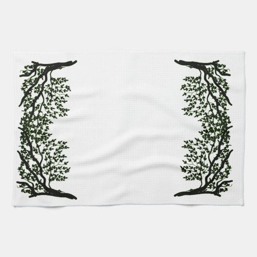 Keukenhanddoek - Leafy Branches doorweven (Horizontaal)