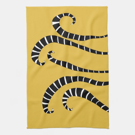 Keukenhanddoek - Lemur Tails Gold (Verticaal)