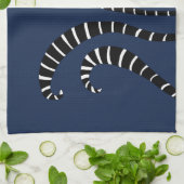 Keukenhanddoek - Lemur Tails Navy (Gevouwen)