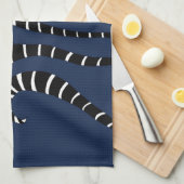 Keukenhanddoek - Lemur Tails Navy (Quarter Fold)