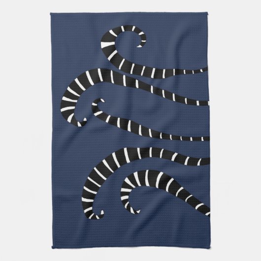 Keukenhanddoek - Lemur Tails Navy (Verticaal)